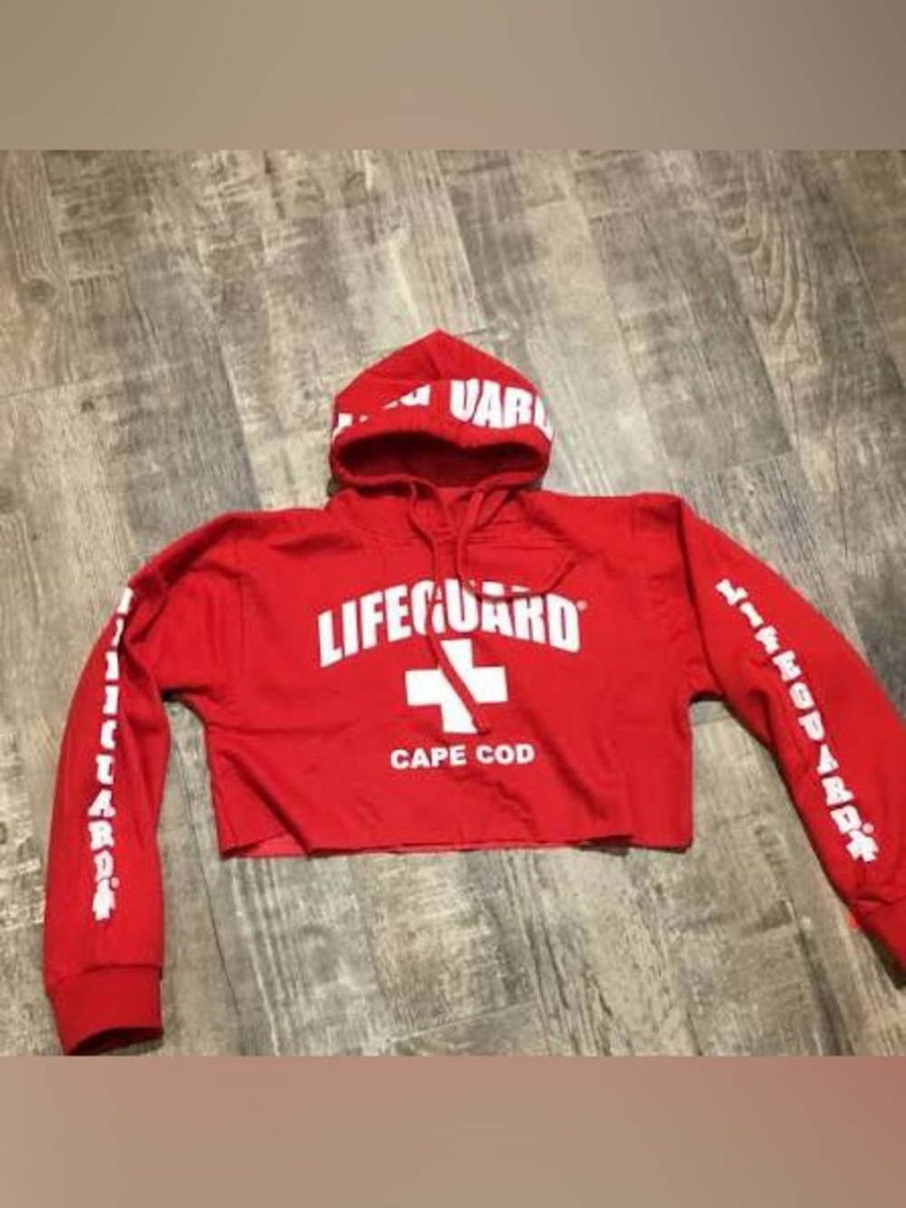 Cape Cod LIFEGUARD® Red Cropped Hoodie